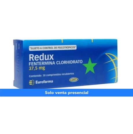 REDUX (B) FENTERMINA 37.5MG 30 COMPRIMIDOS RECUBIERTOS