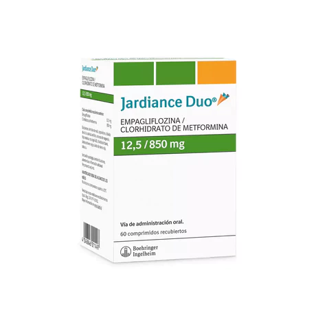 JARDIANCE DUO 12.5/850 EMPAGLIFLOZINA / METFORMINA 60 COMPRIMIDOS RECUBIERTOS