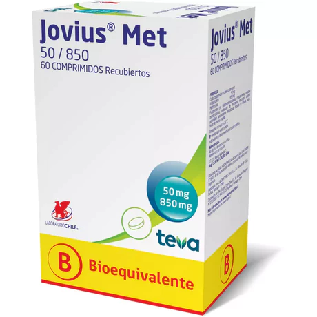 JOVIUS MET (B) 850/50 METFORMINA / VILDAGLIPTINA 60 COMPRIMIDOS RECUBIERTOS