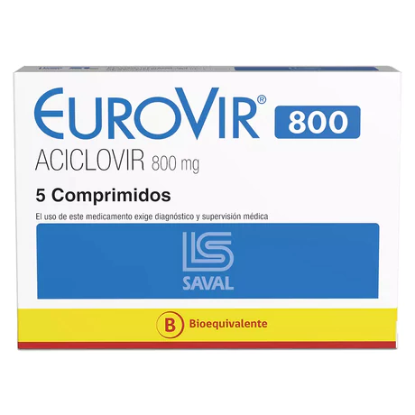 EUROVIR (B) ACICLOVIR 800MG 5 COMPRIMIDOS