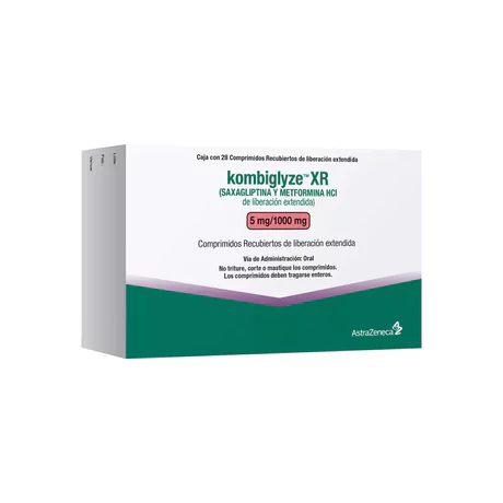 KOMBIGLYZE XR 5/1000 SAXAGLIPTINA / METFORMINA 28 COMPRIMIDOS