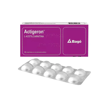 ACTIGERON L-ACETILCARNITINA 500MG 30 COMPRIMIDOS RECUBIERTOS