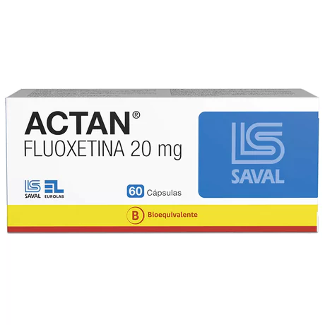 ACTAN (B) FLUOXETINA 20MG 60 CÁPSULAS