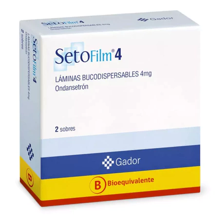SETOFILM (B) ONDANSETRÓN 4MG LÁMINAS BUCODISPERSABLES 2 SOBRES