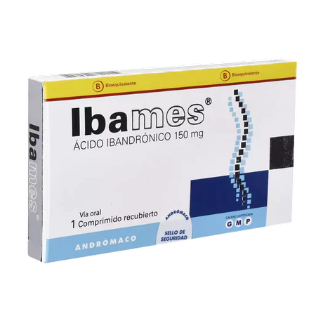 IBAMES ÍCIDO IBANDRÓNICO 150MG 1 COMPRIMIDO RECUBIERTO