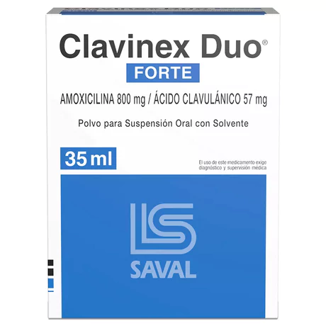 CLAVINEX DUO FORTE AMOXICILINA / ÁCIDO CLAVULANICO SUSPENSIÓN ORAL 35ML