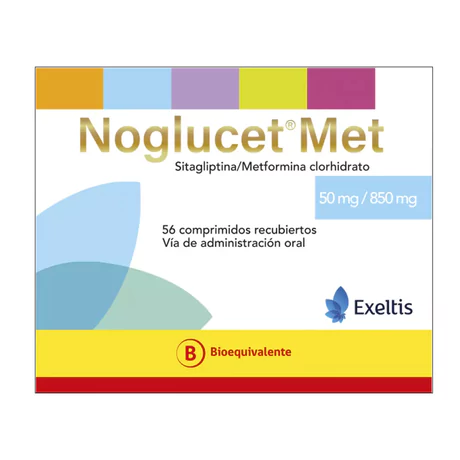 NOGLUCET MET (B) 50/850 56 COMPRIMIDOS RECUBIERTOS
