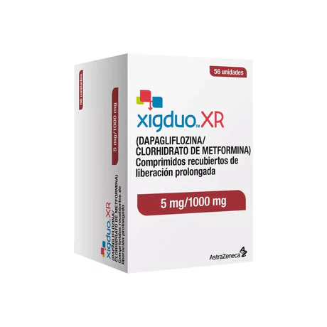 XIGDUO XR DAPAGLIFLOZINA / METFORMINA 5MG/1000MG 56 COMPRIMIDOS PROLONGADOS