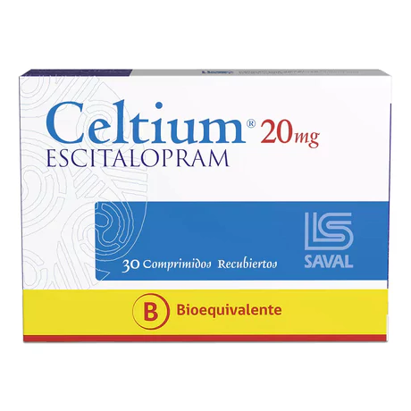 CELTIUM (B) ESCITALOPRAM 20MG 30 COMPRIMIDOS RECUBIERTOS
