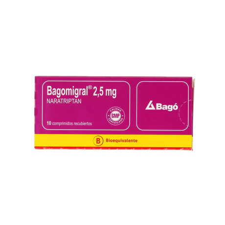 BAGOMIGRAL (B) NARATRIPTAN 2.5MG 2 COMPRIMIDOS RECUBIERTOS