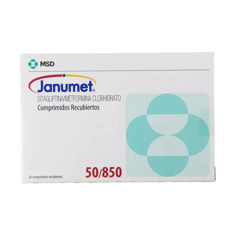 JANUMET SITAGLIPTINA / METFORMINA 50/850 28 COMPRIMIDOS RECUBIERTOS