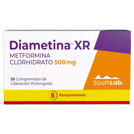 DIAMETINA XR (B) METFORMINA 500MG 30 COMPRIMIDOS PROLONGADOS