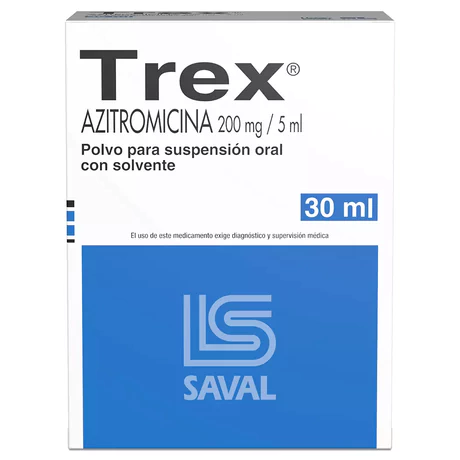 TREX AZITROMICINA 200MG/5ML SUSPENSIÓN ORAL 30ML