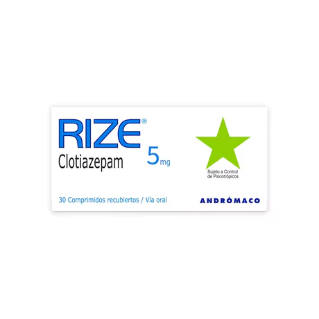RIZE (R) CLOTIAZEPAM 5MG 30 COMPRIMIDOS RECUBIERTOS