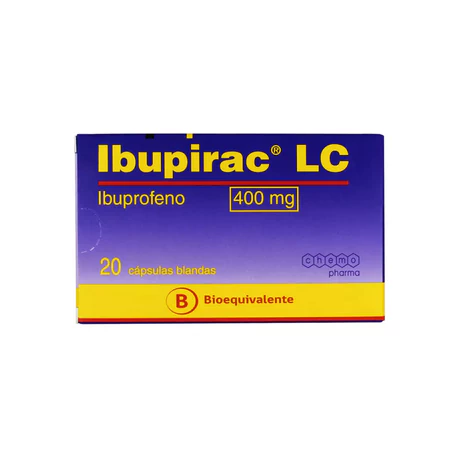 IBUPIRAC LC (B) IBUPROFENO 400MG 20 CÁPSULAS BLANDAS
