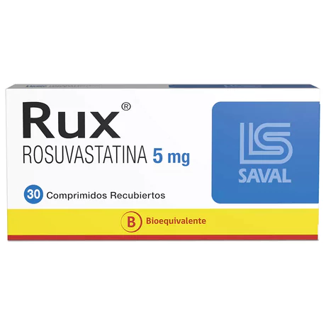 RUX (B) ROSUVASTATINA 5MG 30 COMPRIMIDOS RECUBIERTOS