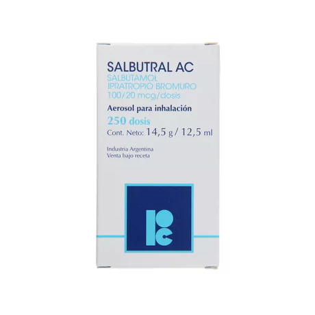 SALBUTRAL AC SALBUTAMOL / IPRATROPIO BROMURO AEROSOL INHALACIÓN 250 DOSIS
