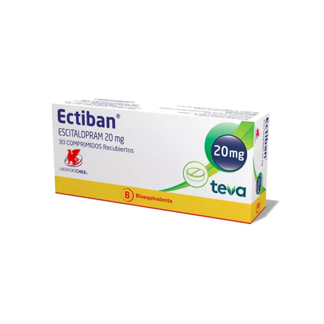 ECTIBAN (B) ESCITALOPRAM 20MG 30 COMPRIMIDOS RECUBIERTOS