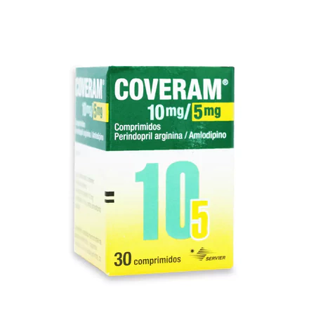 COVERAM AMLODIPINO / PERINDROPIL ARGININA 5MG/10MG 30 COMPRIMIDOS
