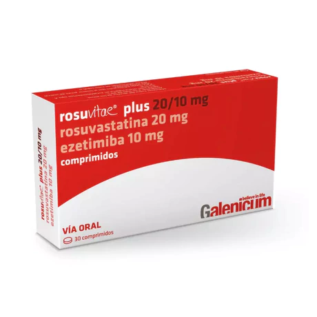 ROSUVITAE PLUS 20+10 EZETIMIBA / ROSUVASTATINA 30 COMPRIMIDOS