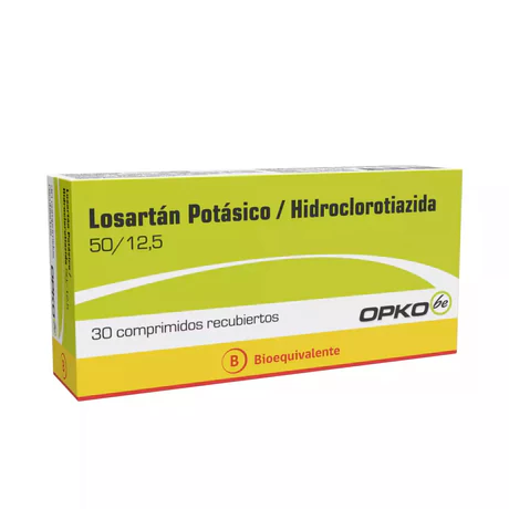 LOSARTAN / HIDROCLOROTIAZIDA (B) 50/12.5 30 COMPRIMIDOS RECUBIERTOS