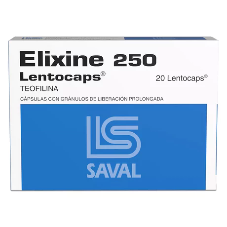 ELIXINE LENTO TEOFILINA 250MG 20 CÁPSULAS PROLONGADAS