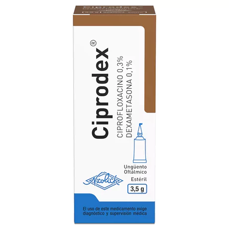 CIPRODEX CIPROFLOXACINO / DEXAMETASONA UNGÜENTO OFTÁLMICO 3.5G