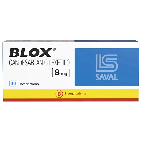 BLOX (B) CANDESARTÁN 8MG 30 COMPRIMIDOS
