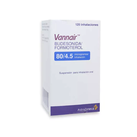VANNAIR 80/4.5 BUDESONIDA / FORMOTEROL INHALACIÓN ORAL 120 DOSIS