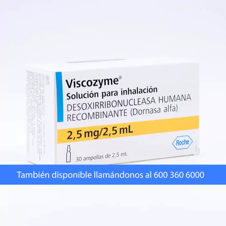 VISCOZYME DESOXIRRIBONUCLEASA 2.5MG 30 AMPOLLAS