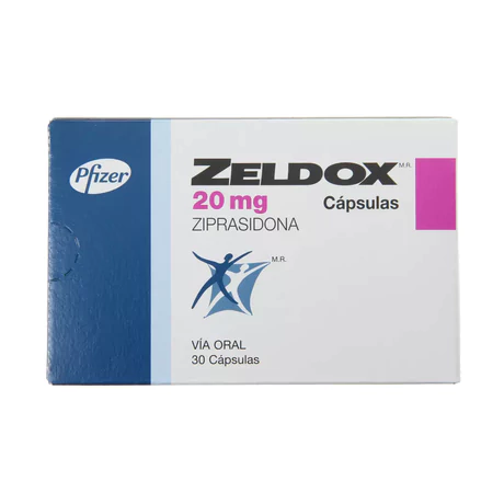ZELDOX ZIPRASIDONA 20MG 30 CÁPSULAS