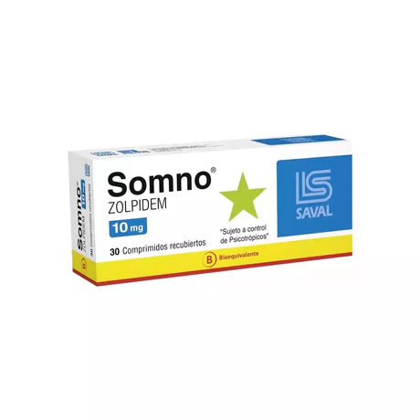 SOMNO (B) ZOLPIDEM 10MG 30 COMPRIMIDOS RECUBIERTOS