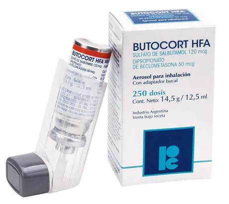 BUTOCORT SALBUTAMOL / BECLOMETASONA INHALACIÓN 250 DOSIS