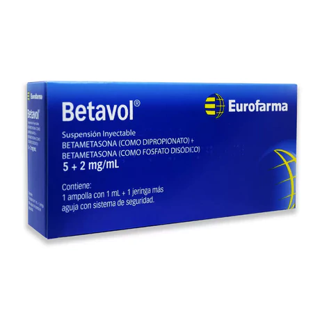 BETAVOL 5 BETAMETASONA INYECTABLE 1 AMPOLLA