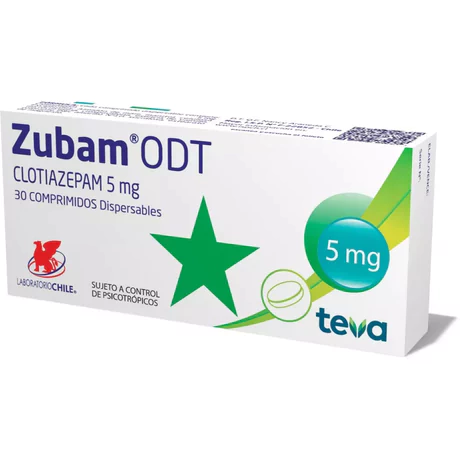 ZUBAM ODT CLOTIAZEPAM 5MG 30 COMPRIMIDOS DISPERSABLES