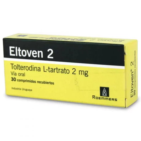 ELTOVEN 2 TOLTERODINA 2MG 30 COMPRIMIDOS RECUBIERTOS