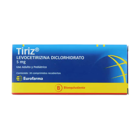 TIRIZ (B) LEVOCETIRIZINA 5MG 30 COMPRIMIDOS RECUBIERTOS