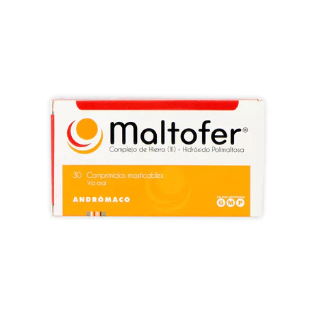 MALTOFER HIERRO 100MG 30 COMPRIMIDOS MASTICABLES