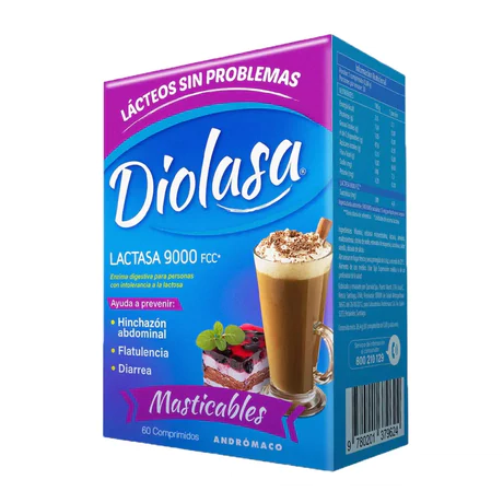 DIOLASA VAINILLA 60 COMPRIMIDOS MASTICABLES