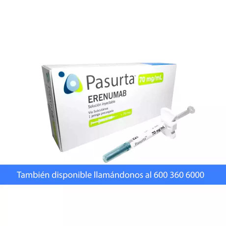 PASURTA ERENUMAB 70MG/ML INYECTABLE 1 JERINGA PRELLENADA