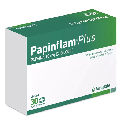 PAPINFLAM PLUS PAPAÍ­NA 10MG 30 COMPRIMIDOS