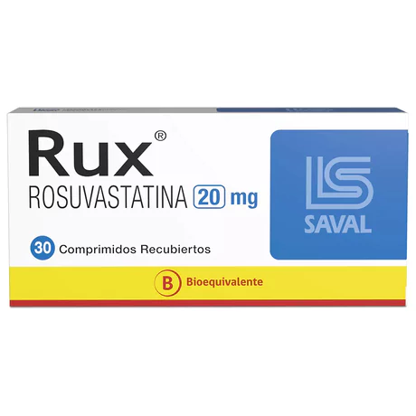 RUX (B) ROSUVASTATINA 20MG 30 COMPRIMIDOS RECUBIERTOS