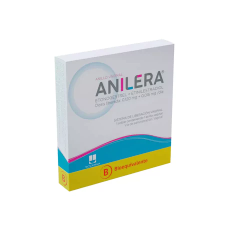 ANILERA (B) ETONOGESTREL / ETINILESTARDIOL 1 ANILLO VAGINAL