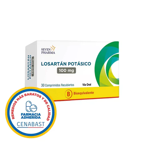 LOSARTÁN (B) 100MG 30 COMPRIMIDOS RECUBIERTOS - CENABAST