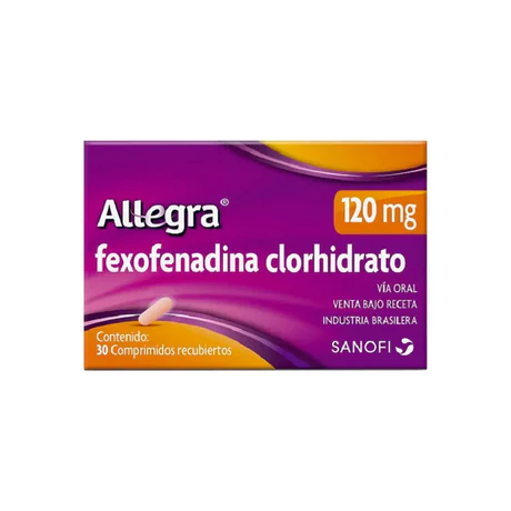 ALLEGRA (R) FEXOFENADINA 120MG 30 COMPRIMIDOS RECUBIERTOS