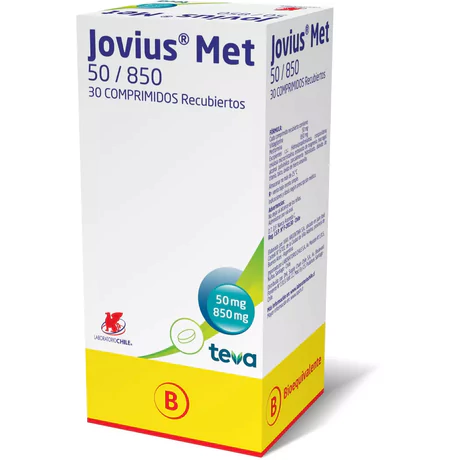 JOVIUS MET (B) 850/50 METFORMINA / VILDAGLIPTINA 30 COMPRIMIDOS RECUBIERTOS