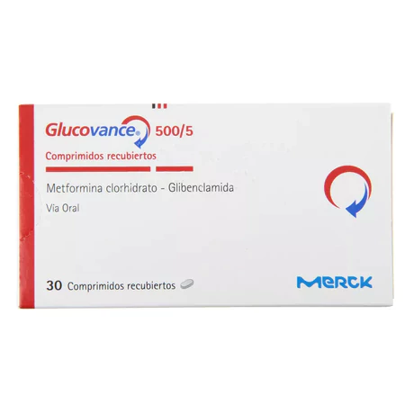 GLUCOVANCE 500/5 METFORMINA / GLIBENCLAMIDA 30 COMPRIMIDOS RECUBIERTOS