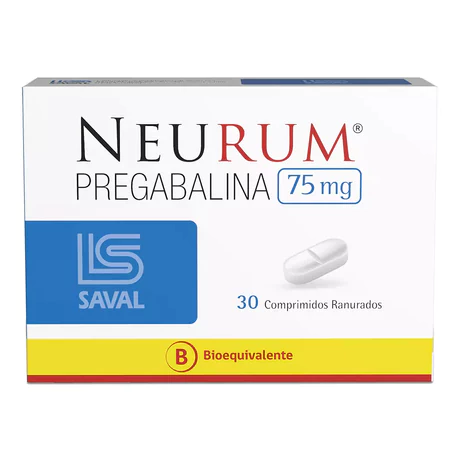 NEURUM (B) PREGABALINA 75MG 30 COMPRIMIDOS