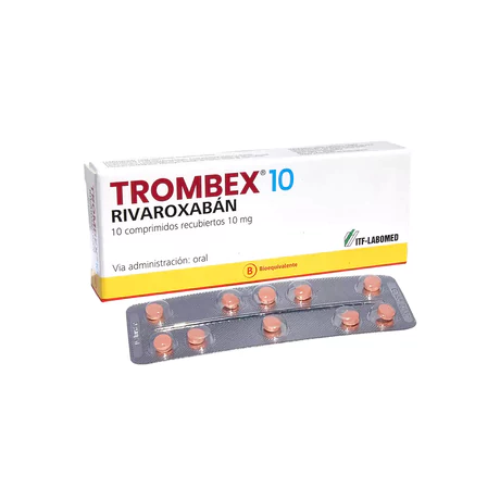 TROMBEX (B) RIVAROXABÁN 10MG 10 COMPRIMIDOS RECUBIERTOS