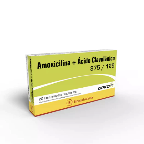 AMOXICILINA / ÍCIDO CLAVULÁNICO (B) 875/125 20 COMPRIMIDOS RECUBIERTOS